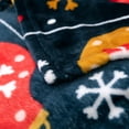 thumbnail image 3 of JML ChrIstmas Tree Soft Flannel Fleece Throw Blanket, Black-Red, Standard Throw, 3 of 4