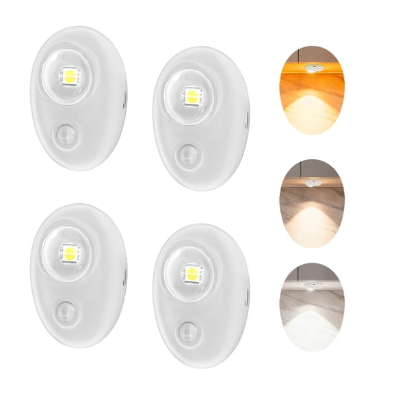 2.7inch wireless rechargeable night light, 3 colors Motion-sensing, suitable for corridors and bedrooms