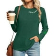 thumbnail image 2 of JTZGDY Merry Christmas Sweatshirts for Women Funny Xmas Tree Santa Claus Print Long Sleeve Holiday Season Pullover Tops Loose Oversized Casual Graphic T-Shirts Green#01 XXXXXL, 2 of 6