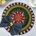 thumbnail image 6 of Black Red Green Beaded Placemats Set of 4 for Dining Coffee Table Scratch Heat Stain Resistant Charger Kitchen Decor Durable Tablemats - Fall Autumn Thanksgiving Holiday - 14 Inches, 6 of 11