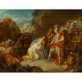 thumbnail image 2 of Jean Pierre Saint-Ours 24x19 Black Ornate Framed Double Matted Museum Art Print Titled: David and Abigail, 2 of 5