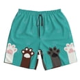 thumbnail image 3 of Uemuo Cute Cat Paw And Dog Pattern Men's Swim Trunks Hawaiian Beach Bathing Suit Swimsuits Beach Quick-Dry Shorts with Pockets-X-Large, 3 of 9