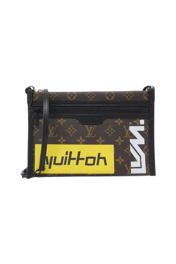 Pre-Owned Louis Vuitton Monogram Logo Flat Messenger Shoulder Bag M44641