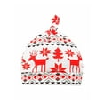 thumbnail image 4 of Qiylii Baby Girls Christmas Outfits Letter Print Long Sleeve Bodysuit+Trousers+Cap, 4 of 8