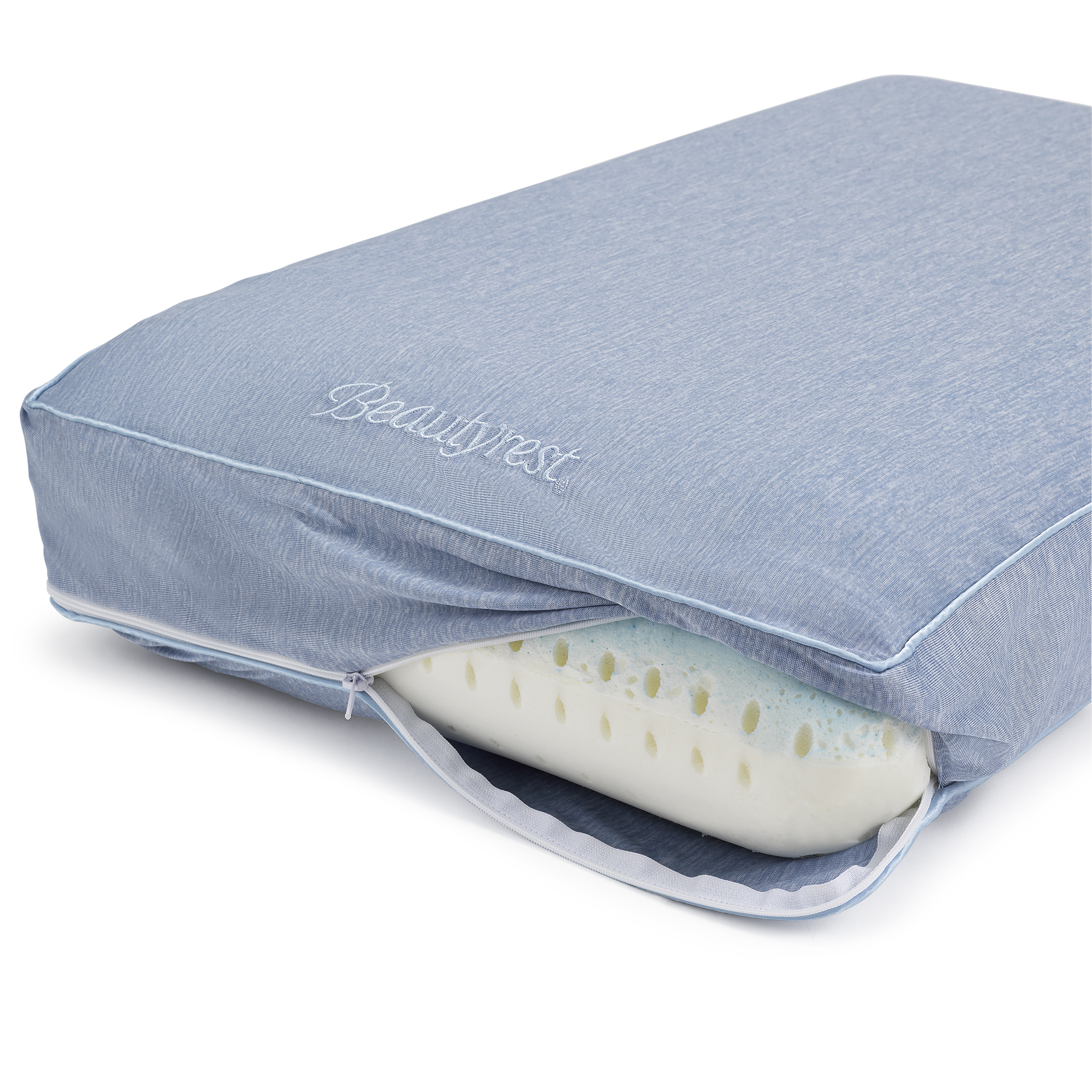 Beautyrest Silver Aquacool Memory Foam Pillow With Removable Cover, Standard/Queen - image 5 of 11