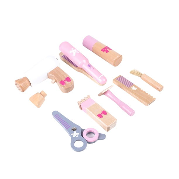 Play House Toy Set Simulación Fun Barber Tools Set Juguetes De Madera Para Niños Serendint FN002749-00