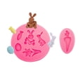 thumbnail image 2 of 6PCS Rabbit Carrot Egg Silicone Mold Fondant Chocolate Mould Cake Baking Tools, 2 of 5