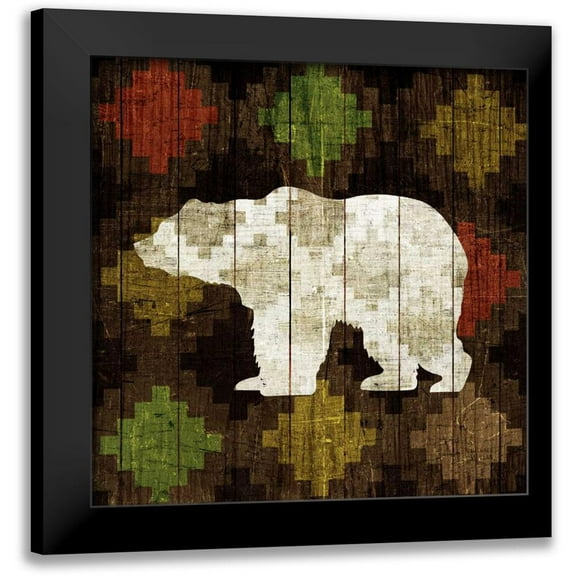 Mullan, Michael 15x15 Black Modern Framed Museum Art Print Titled - Southwest Lodge - Bear