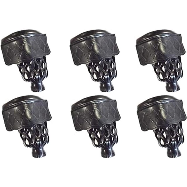 Pool Table Billiard Leather Pockets with Fringe or Shield - Set of 6