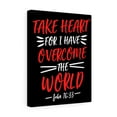 thumbnail image 4 of Scripture Walls John 16:33 Take Heart For I Have Bible Verse Canvas Christian Wall Art Ready to Hang Unframed, 4 of 12
