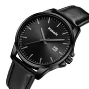Watches for Man Minimalist Quartz Watch with Leather Strap & Calendar 30M Water Resistant Watch Gift for Man