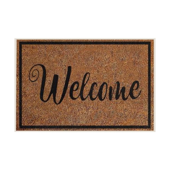 YFGEFTR Front Door Mat, Dirt Trapping Outdoor Welcome Mats, Absorbent Muddy Dirt Resist, Non-Slip Backing Entry Mat Low Profile Doormat for Entryway, Home Entrance Decor