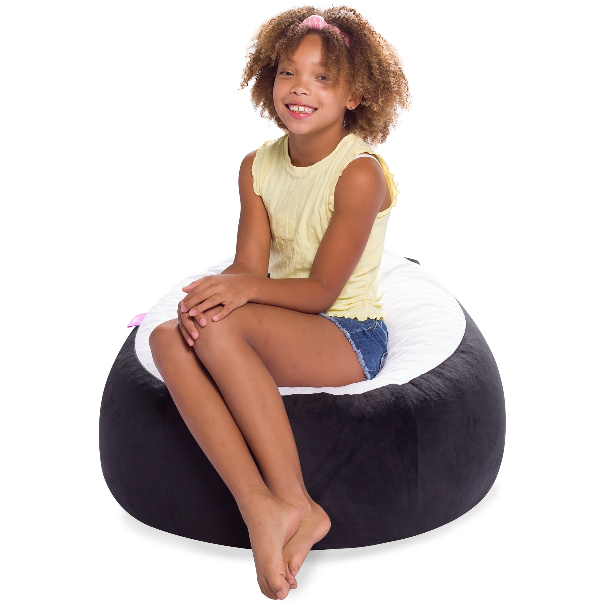 Posh Creations Cute Soft Bean Bag Chair for Kids, Furry, 2.5ft, Large, Animal - Panda