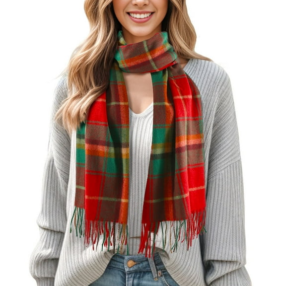 WoWstyle Winter Womens Scarf Classic Big Coloured Checked Soft Thick Warm Scarves
