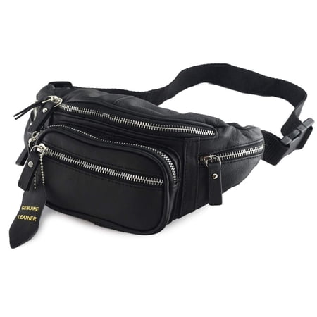 Nabob Leather Leather Fanny Pack, Hip Bum Bag, Mens Waist Bag, Unisex Travel