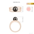 thumbnail image 5 of ANGARA Solitaire Tahitian Cultured Pearl Double Shank Ring in 14K Rose Gold for Women | June Birthstone, Birthday, Anniversary, Jewelry Gift for Women | Pearl Ring, 5 of 8