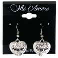 thumbnail image 2 of Mi Amore I love You Heart Dangle-Earrings Silver-Tone & Black, 2 of 2