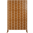 thumbnail image 4 of Tcbosik Metal Privacy Screen for Indoor Outdoor, Freestanding Decorative Divider for Balcony, Deck, Lawn, Patio, Garden, Backyard, Poolside, Brown, 4 of 8