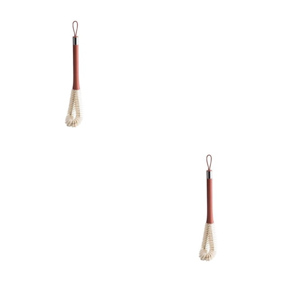 Billuyoard Cepillo de limpieza de botellas de leche para niños, taza de té, rotación de 360 grados, cepillos de mano, herramienta de fregado, Rojo 2piezas Billuyoard CBP485641