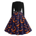 thumbnail image 5 of Halloween Dresses for Women Adult Square Neck Long Sleeve Renaissance Gothic Style Dress For Themed Party Evening Occasions, 5 of 5