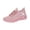 Pink, variant on pwidon Women's Performance Sneakers Quick Lace No Tie Lightweight Breathable Knit Slip On Walking Orthopedic Arch Support Casual Athletic Running Shoes Purple 5.5