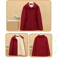 thumbnail image 4 of Fanxing Womens Plus Size Quilted Jackets Winter Warm Sherpa Lined Coat Padded Down Coat Button Up Outerwear with Pockets Red 5XL, 4 of 6