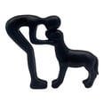 thumbnail image 3 of Figura de humano y perro, estatua de hombre y perro, adorno coleccionable de colección de recuerdos para Negro, 3 of 9