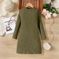 thumbnail image 5 of Bixock Fall and Winter Clothes,Toddler Girls Dresses,Girls' Solid Fall and Spring Long Sleeve Round-Neck Sweater Dress Skirt A-Line Casual Winter Midi Dresses 8-12Y, 5 of 5