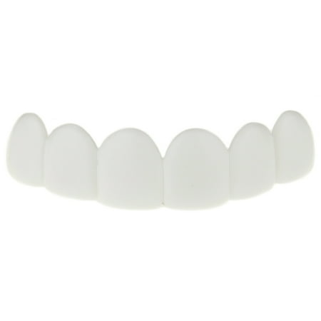 White Teeth Grillz Top Teeth Bright Smile 6 Top Upper Pre-Made Instant