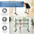 thumbnail image 5 of Finihen Portable Ballet Barre, 4 Feet Double Ballet Barre Bar with Adjustable Height, 4FT Ballet Barre Portable, Ballet Equipment, Black, 5 of 7