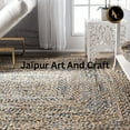 thumbnail image 2 of Jaipur Art And Craft Natural Fiber Denim Cotton, Jute Rectangle Area Rug for Indoor (2x6 Sq ft), 2 of 5