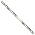thumbnail image 2 of White Sterling Silver bracelet ID Figaro 8 in 7 mm, 2 of 3