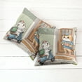 thumbnail image 6 of Ambesonne Kittens Throw Pillow Cover 2 Pack, Funny Cats Pizza Delivery, 18", Pale Green and Multicolor, 6 of 7