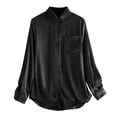 thumbnail image 4 of Mashaouyo Womens Button Down Shirts Teenfriend Long Sleeve Oversized Blouses Tops Clearance Sale, 4 of 4