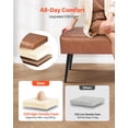 thumbnail image 4 of VEVOR PU Leather Bedroom Bench with Metal Legs Shoe Bench for Entryway Brown, 4 of 9