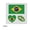 Brazil, variant on 10 Pcs USA Flag Temporary Tattoos Stickers, Patriotic Heart Lip Shape Body Art Stickers, Waterproof United States Tattoo Decals for Sports Events, National Party Decorations