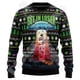 thumbnail image 2 of Suéter feo de invierno retro vintage con grafiti de Papá Noel para Halloween, Navidad, estampado 3D, estilo Harajuku, informal, divertido, de manga larga 1, 2 of 5