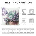 thumbnail image 5 of PHYHOO  Tropical plant pillowcase green succulent aloe vera butterfly pattern decorative cushion cover square pillowcase available in various sizes, 5 of 5