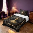 thumbnail image 3 of Homewish Tree of Life Twin Sheets, Vintage Moon Phase Bedding, 3 Pieces, 1 Flat Sheet, 1 Fitted Sheet and 1 Pillowcase, 3 of 6