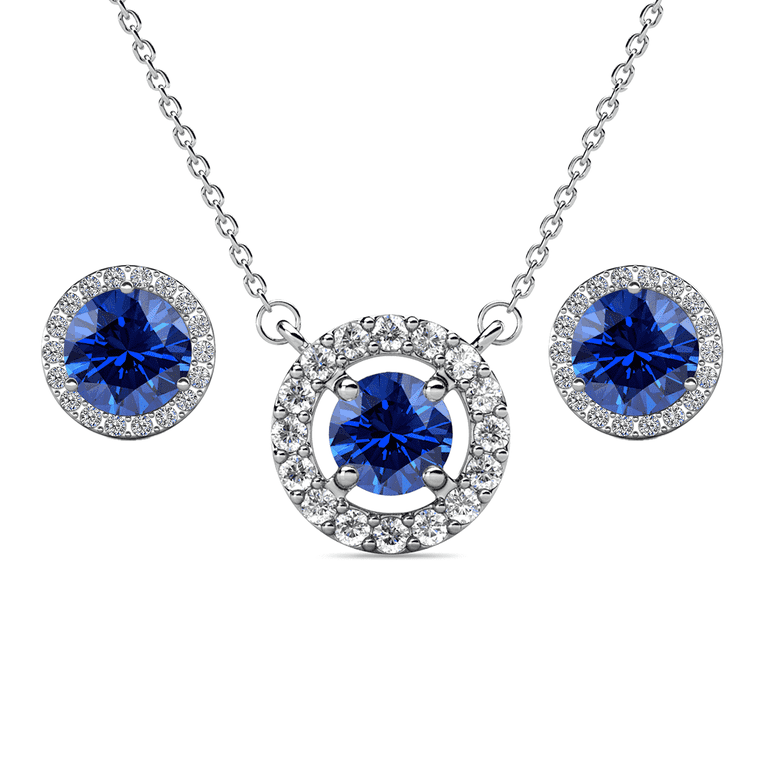 Cate & Chloe Royal September Sapphire Jewelry Set photo 3