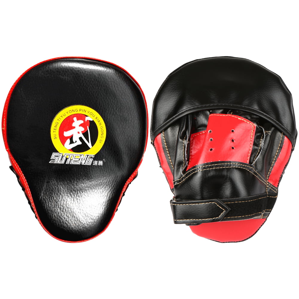 Boxing punch pads set curved focus pads pu boxing gloves hand wraps and rope 
