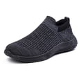 thumbnail image 2 of Zapatillas Casuales Mocasines informales para hombre, zapatos planos transpirables acolchados para uso diario (42 negro) Sywqhk Para Estrenar, 2 of 9