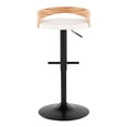 thumbnail image 5 of Grotto Adjustable Bar Stool, Black Bar Stools, Bar Chairs, Swivel Bar Stools, Bar Stools Set of 2, 5 of 8