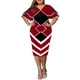 thumbnail image 2 of TRKIYQC Vestido ajustado para mujer, cuello en V, doble capa, manga corta con volantes, cremallera trasera, falda de una pieza TRKIYQC Vida cotidiana, 2 of 5