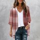 thumbnail image 1 of Cárdigan de manga larga para mujer, blusa informal estampada con bolsillo, abrigo tipo cárdigan para mujer, 1 of 5