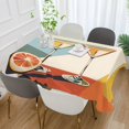 thumbnail image 2 of Yayeee Tablecloths 54" x 72" Rectangle Wrinkle Resistant Party Table Cover, Beige Glasses, 2 of 8