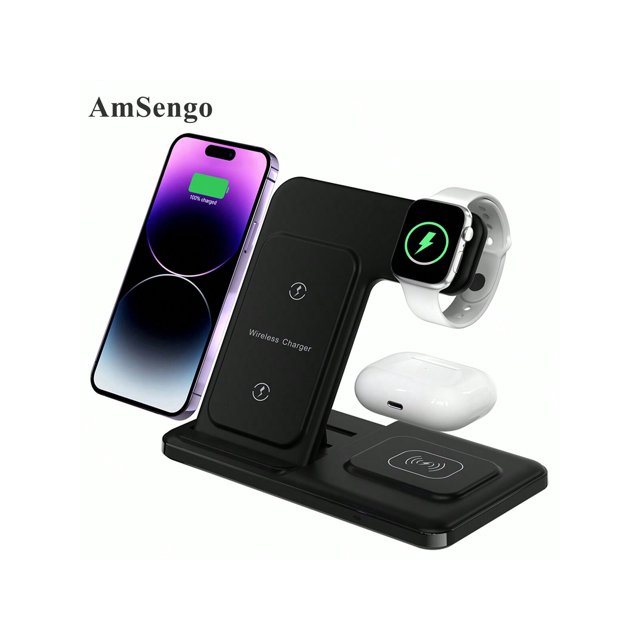1pc New 2023 Pop-up Multifunctional 3-in-1 Wireless Charger Phone Holder, Compatible With Iphone 14; Quick Desktop Charging Stand For Apple Watch, Ear