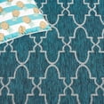 thumbnail image 4 of SAFAVIEH Courtyard Zavier Geometric Indoor/Outdoor Area Rug, Blue/Grey, 5'3" x 7'7", 4 of 9