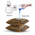 thumbnail image 6 of Waterproof Outdoor Throw Pillows with Inserts 16"x16" Set of 2, Please Remove Your Shoes Soft Decorative Pillowcases for Couch Bedroom, Farmhouse Brown Wooden Grain Pillow Covers for Sofa Living Room, 6 of 8
