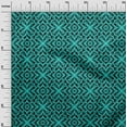 thumbnail image 3 of oneOone Cotton Poplin Turquoise Green Fabric Geometric Sewing Craft Projects Fabric Prints By Yard 56 Inch Wide, 3 of 4